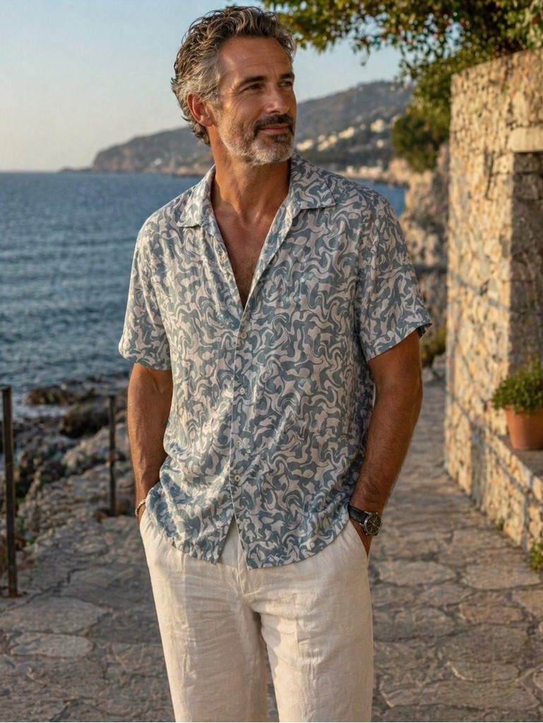 Allfenix Small Men’s Button Down Short Sleeve Top